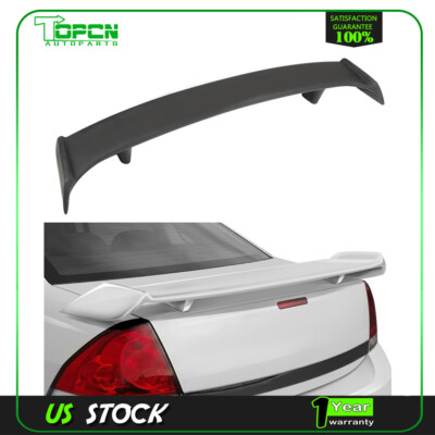 2 Post Universal Fit Matte Black Trunk Spoiler Wing W/ 3RD Brake LED Light ABS | UK