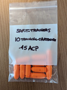 10 SAF-T-TRAINERS Plastic Dummy Rounds .45 Dry Fire Gun Loading Training Aides