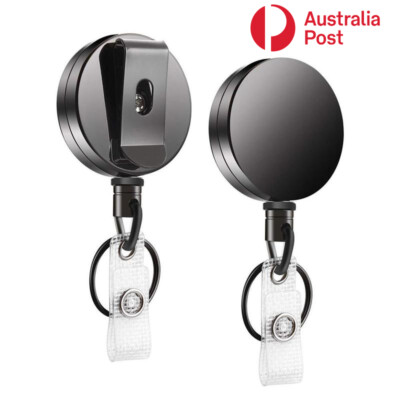 Heavy Duty Large Retractable Key Chain Steel Wire Badge Holder ID