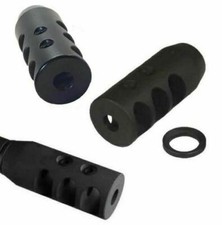 US All Steel, 1/2x28 TPI Low Concussion Competition Muzzle Brake for 223