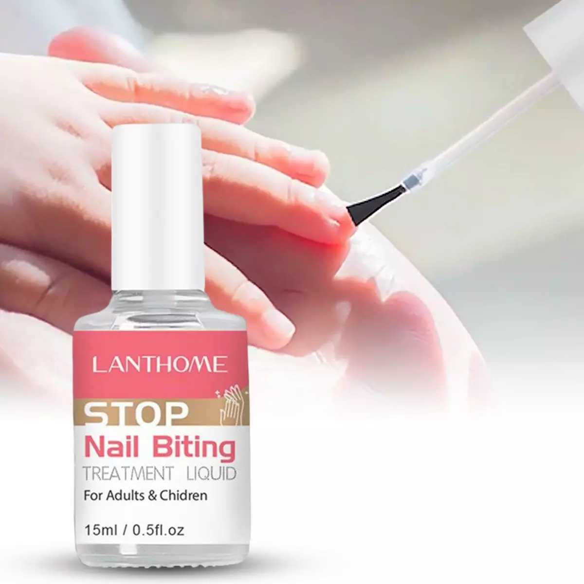 Stop Nail Bitting Treatment Liquid Nail Care Safe Correct Nail Biting Behavior