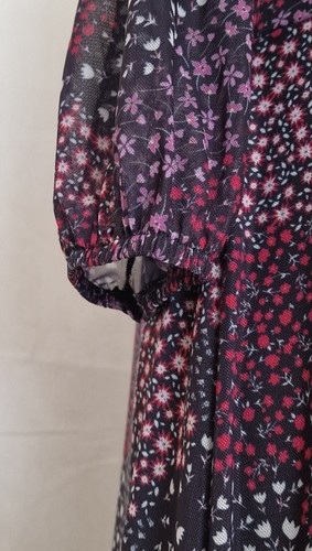 Together Womens Dress Maxi Tiered Hem Mesh Ditsy Print Ladies Black Size 10 - Picture 9 of 9