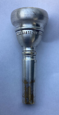 Collegiate-By-Holton Elk Horn, Wis. Silver Plate Horn Cornet Mouthpiece