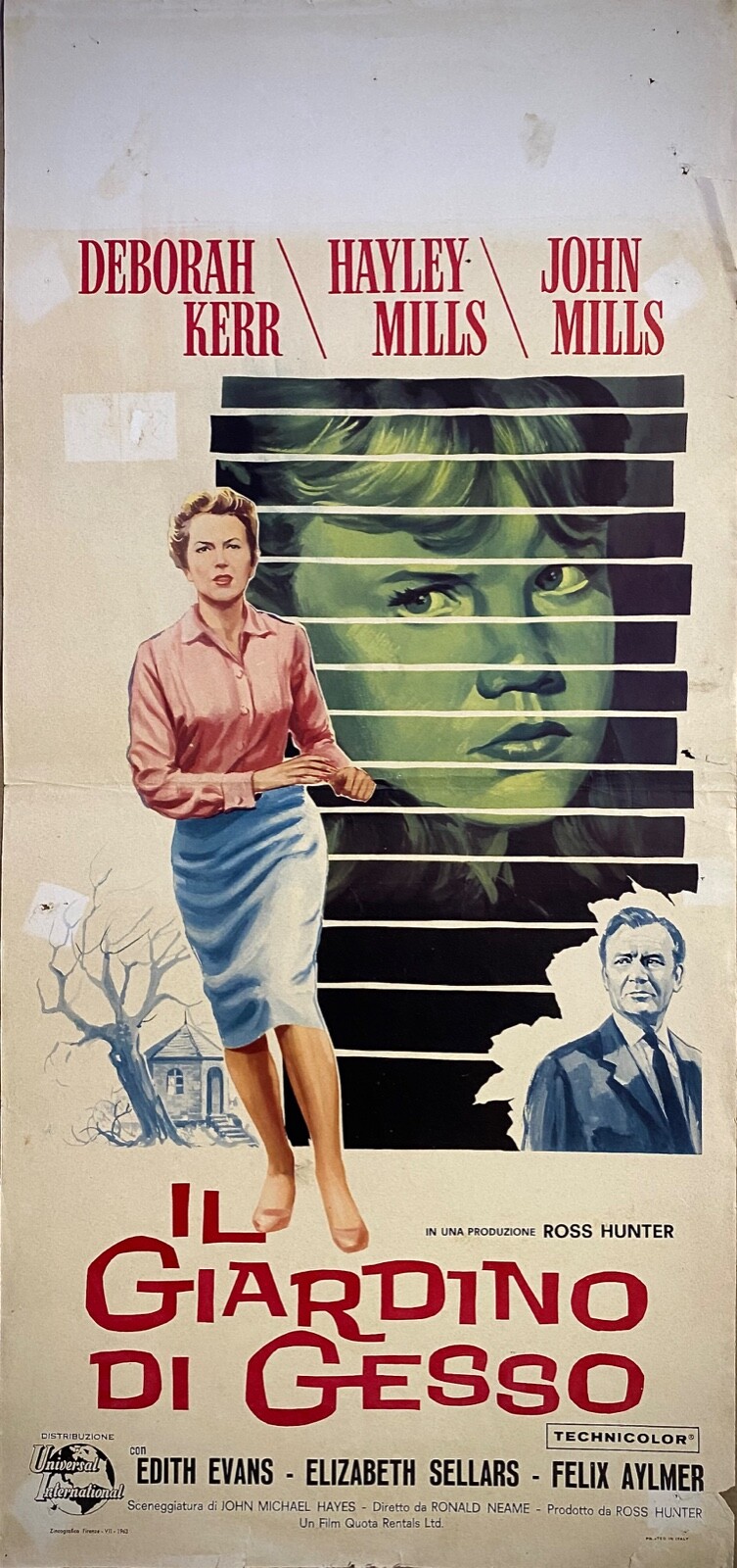 Locandina originale film Il giardino di gesso (1964) - Regia di Ronald Neame