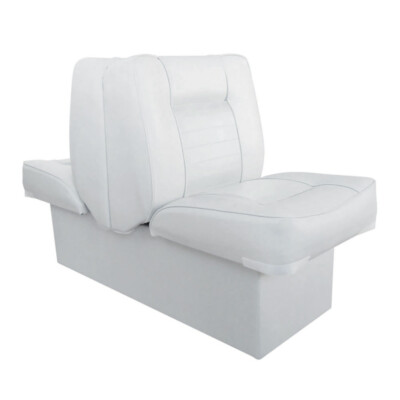 Rücken an Rücken Lounge Boot Yacht Sitz, weiß, Premium Marine Grade Polsterung