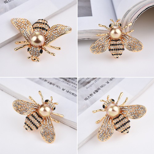 Bee Brooch Pin, Honey Bee Rhinestone Pins Vintage Crystal Bee Brooch Insect Themed Bee Lapel Pins Stylish Accessories For Women Men Party Dating - View #7