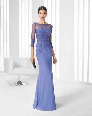 Mother of The Bride Dress 3/4 Sleeves Illusion Lace Appliqued Beaded Party Gowns | eBay Mother of The Bride Dress 3/4 Sleeves Illusion Lace Appliqued Beaded Party Gowns | eBay