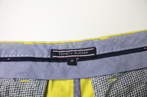 Pantalones Cortos TOMMY HILFIGER Brooklyn 10 Calce Regular Para Hombre W34 Amarillo Chino Cremallera - Imagen 6 de 10