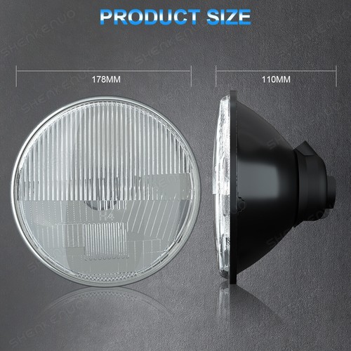 Pair 7" LED Headlights High/Low Beam For 1953-1977 Ford F100 F250 F350 Pickup - Afbeelding 15 van 61