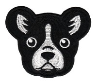 Ab62★Bulldogge Hund AufnäHer Zum AufbüGeln BüGelbild Applikation 7,6 X 6,6 Cm
