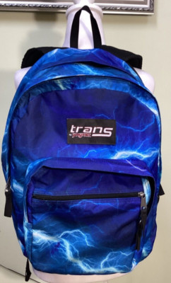 Trans By Jansport Blue Supermax Its Electric Laptop Sleeve Zipper Backpack 17''