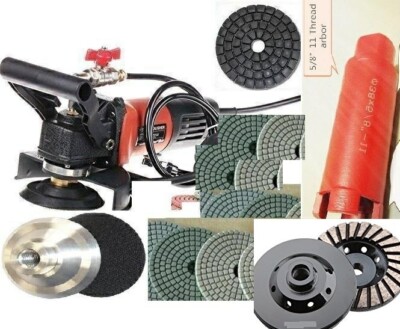 Wet Polisher 1 1/2'' diamond sink hole cut core bit 45 granite marble polish pad