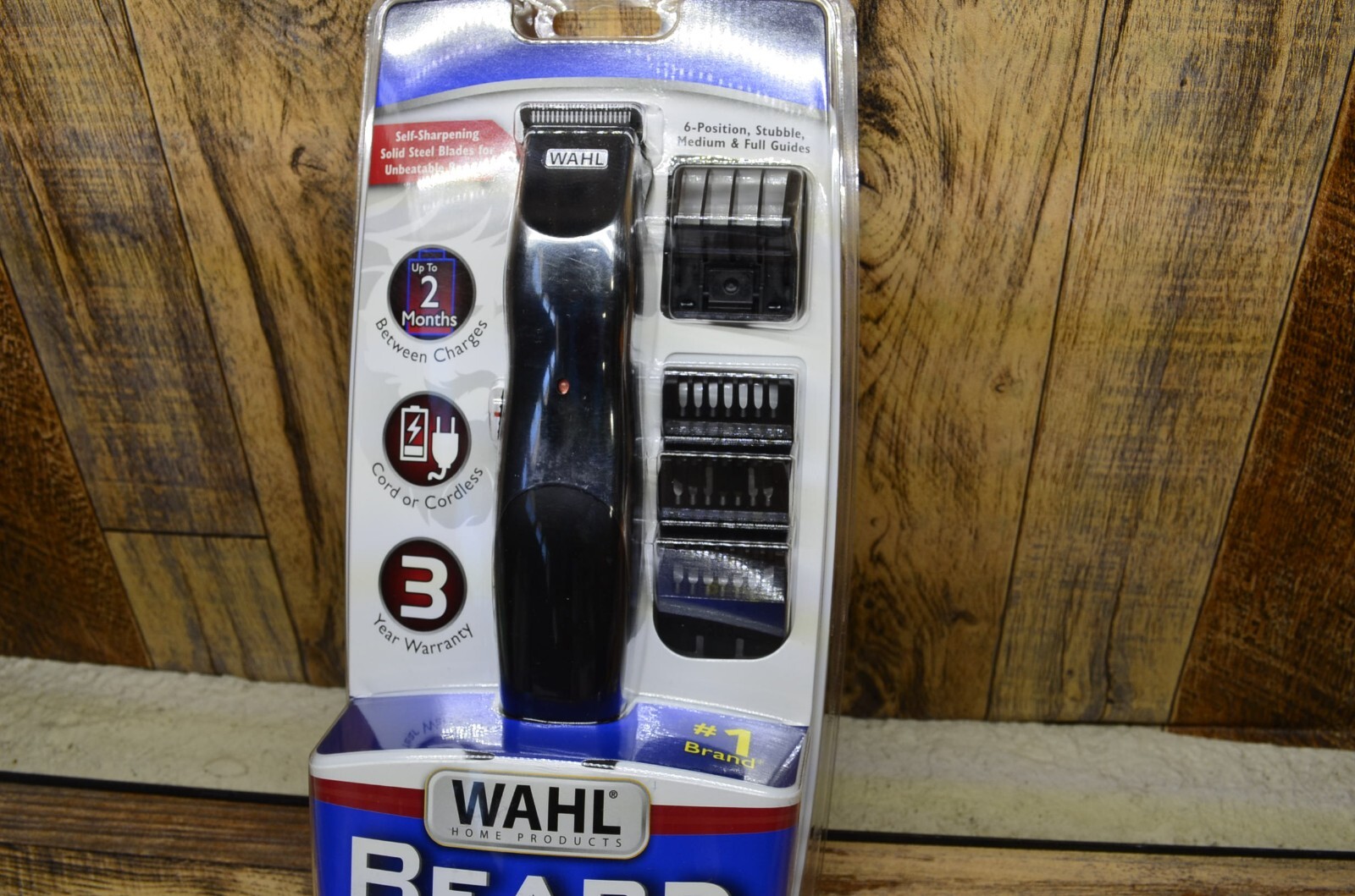 Wahl Rechargeable Beard Trimmer Self-Sharpening Blades Cordless 9916-817 9