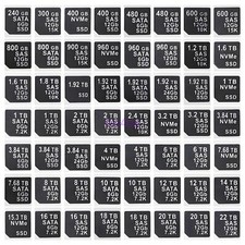 20PCS Capacity Sticker FOR DELL DXD9H X7K8W 14gen Hard Disk Tray Caddy