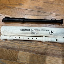 Pair Of Yamaha YRS-24B Soprano Recorder Baroque With Cases Made In Japan