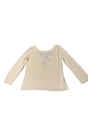 Christine Phillipe Embellished  Ornamentation Knit Sweater Woman's M Vintage