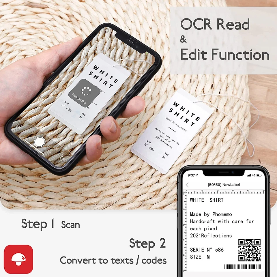 Phomemo M110 Bluetooth Etikettendrucker Selbstklebend - Thermoetikettendrucker - Bild 4 von 4