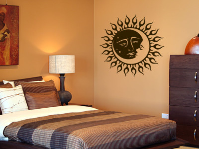 S118 XL aufkleber ''Sonne, Mond, Sterne'' Wandtattoo Schlafzimmer 