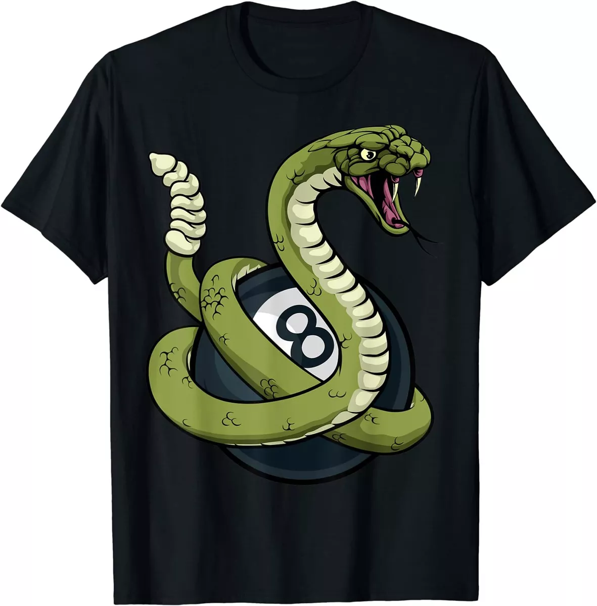 NEW LIMITED Snake Pool 8 Ball Billiards Best Design Great Gift Tee T-Shirt  S-3XL