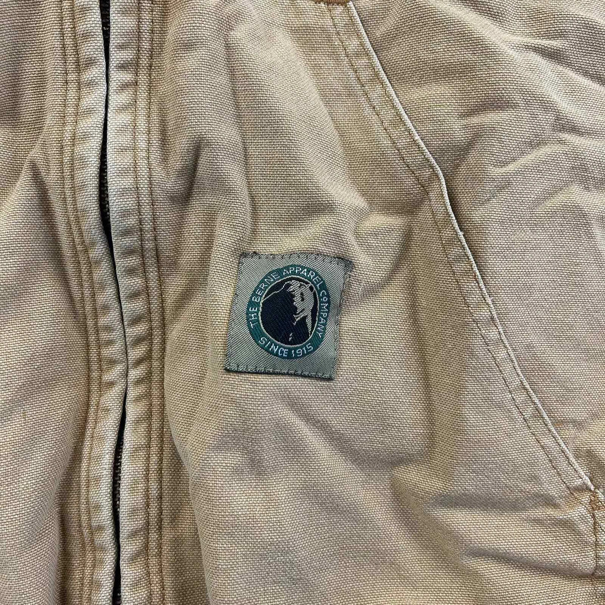 Vintage 90s Bercowear Tan Workwear Hooded Jacket XXL eBay