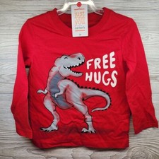 Valentines Day Long Sleeve T Rex Dinosaur Free Hugs Shirt 2T Just One You Carter