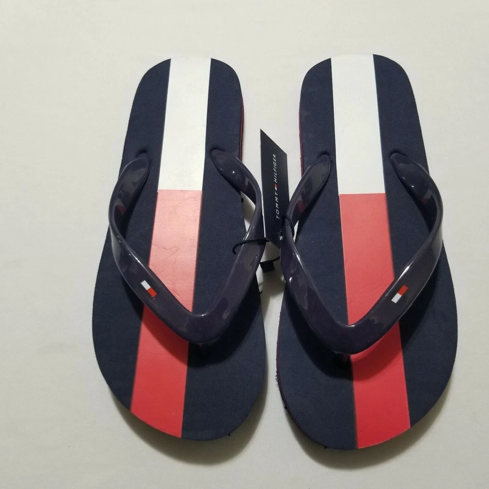 Sandálias de borracha flip flop para meninos jovens Tommy Hilfiger tamanho G - Imagem 3 de 3