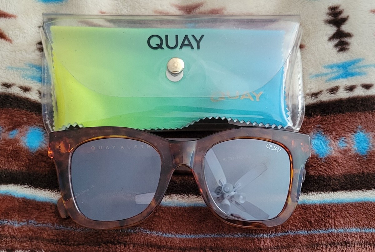 Quay Australia After Hours Tortoise Shell Oversized Square Sunglasses Gradient EVER AFTER Oversized Square Sunglasses for Women – QUAY main image 3