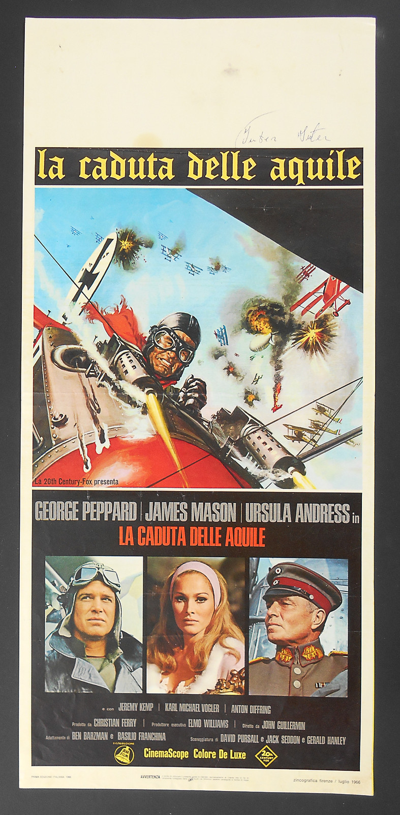Locandina originale film La caduta delle aquile (1965) - Regia di John Guillermin