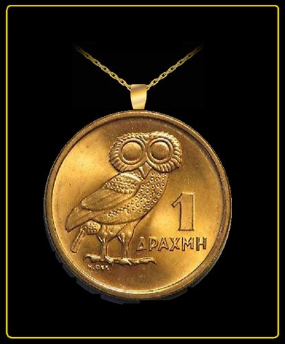 OWL of ATHENA Necklace - 1973 gold 