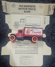 Campbell s Soup 1931 Hawkeye Motor Truck Bank 1:34 Die-Cast by Liberty Classics