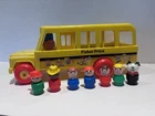 Vintage 1984 Fisher-Price Little People School Bus  #192 With 7 Figures