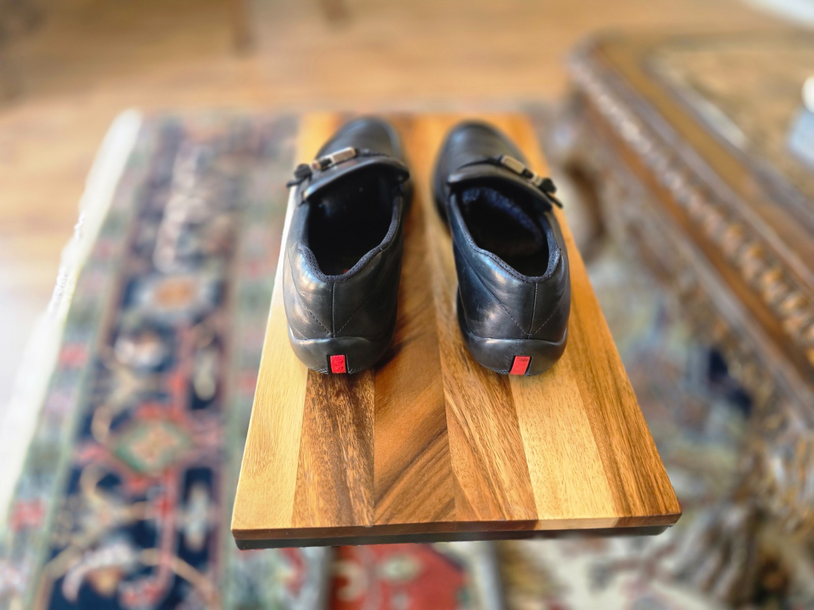 Prada Men’s Leather Driving Loafers w/ Silver Buckle - Size 10.5 US (44.5 EU) thumbnail 7