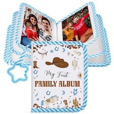 Baby Soft Cloth Photo Album First Family Memory Book Holds 17 4x6 Pictures