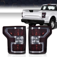 PIT66 Tail Lights for Ford F150 2018-2020 | Smoke Lens Rear Lamps Assembly w/ Bu