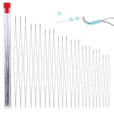 24 Pcs Beading Needles for Seed Beads Big Eye Collapsible Beading Needles for...