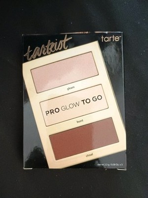 Tarte tarteist Pro Glow To Go Highlight & Contour Palette Gleam Burst Chisel NIB