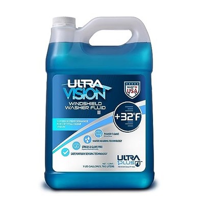 ULTRA 1PLUS Windshield Washer Fluid - Advanced Formula 128 Fl Oz (Pack of 1)
