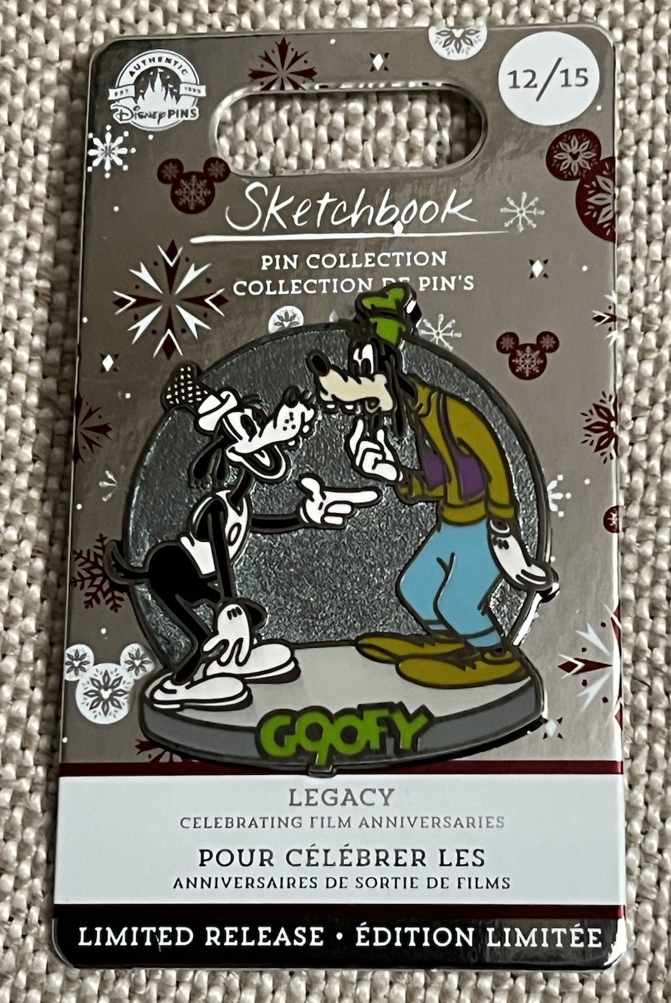 Disney Pin Goofy’s 90th Anniversary Sketchbook Legacy Dippy Dawg Limited Release