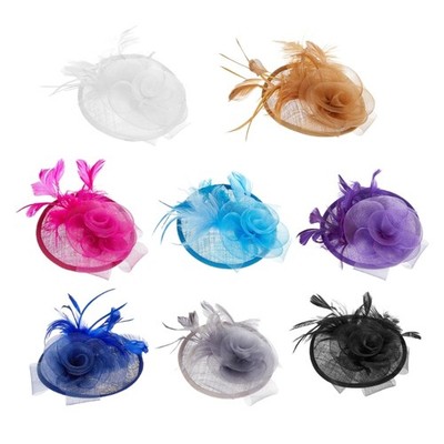 Delicate British Linen Bride Hat Accessory For Theme Parties And Celebration