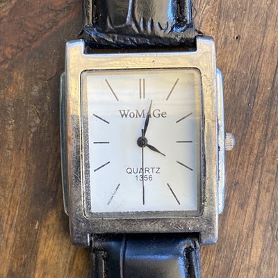 WoMaGe Rectangular Dial Fashion Quartz 1356 Watch Working 