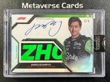 2024 Topps Dynasty Formula 1 Racing Gloves Relic Auto Zhou Guanyu 5/5 #DAF-ZGU