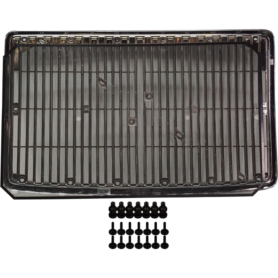 For Volvo VN/VNL 1998-2003 Grille Chrome Horizontal Bar Insert w/ Bug Screen Foto 2 de 4