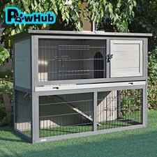 PawHub Large Wooden Chicken Hen Coop Rabbit Hutch Guinea Pig Cage