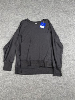 JoyLab Sweatshirt Womens Medium Black Long Sleeve Pullover Thumbholes Lounge