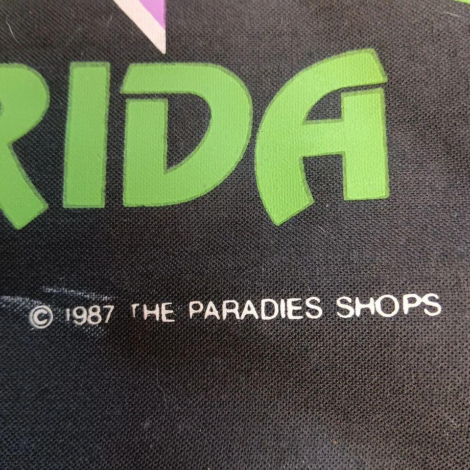 Bolso de Mano Vintage 1987 FLORIDA Paradise Shops Gráfico XL Fin de Semana Colorido Playa  Foto 4 de 4