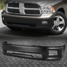 Front Matte Black Steel Bumper Face Bar For 09-12 Dodge Ram 1500 W Fog Light