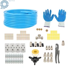 1/2" Aluminum Compressed Air Piping - 100ft Complete Kit for Shop Use