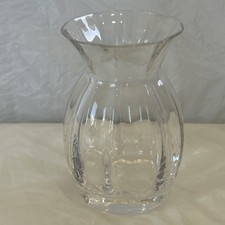 Dartington Crystal Florabundance Optic Glass Pansy Vase 10cm VA1337/O - Signed