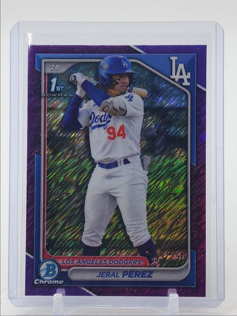 JERAL PEREZ 2024 BOWMAN CHROME 1ST PURPLE SHIMMER DODGERS /250 Q4357