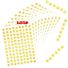 1080 Pcs 10 Sheets Tiny Gold Star Stickers, 0.3" Diameter Small Reward Stickers